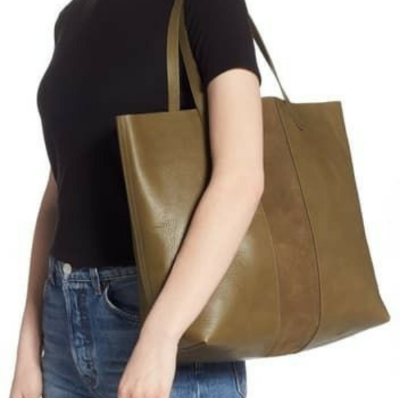 Madewell Handbags - Madewell Suede Stripe Transport Leather Tote
NWT